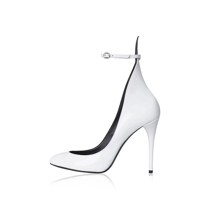 Dalmatian Print Ankle-Strap Stiletto Heels – MONO
