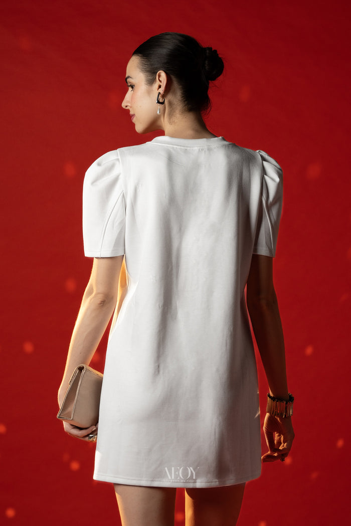White embellished dress