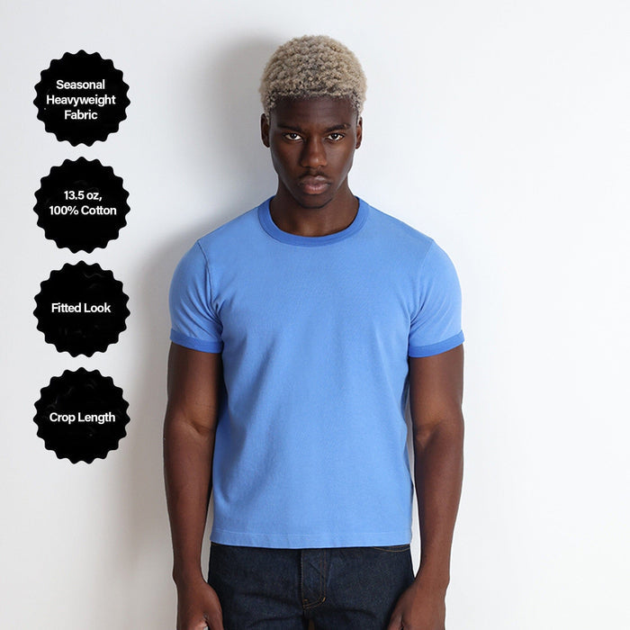 Diego Muscle Tee | Heavyweight | 13.5oz | Ringer T-Shirt Tonal Oxford Blue