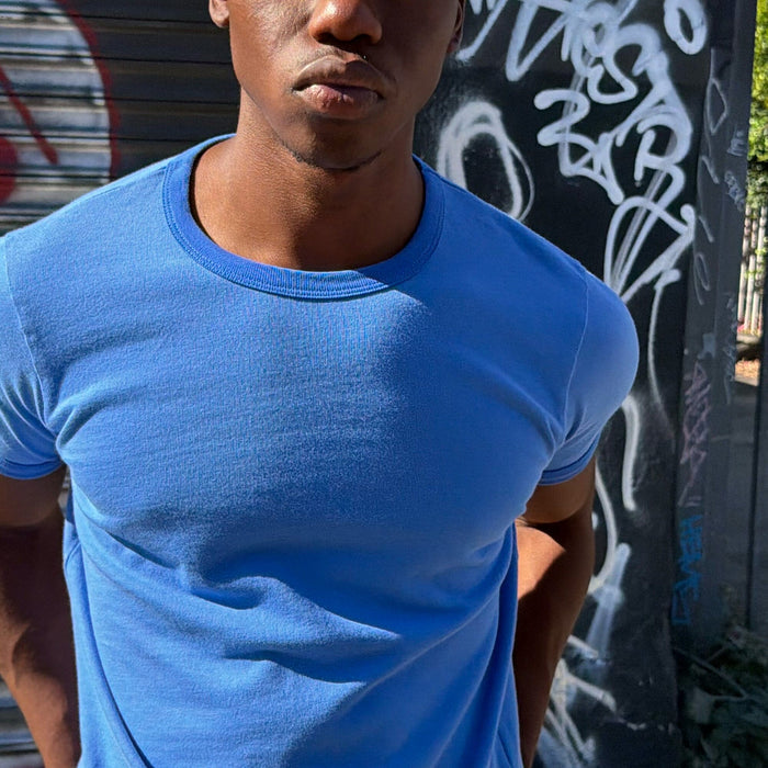 Diego Muscle Tee | Heavyweight | 13.5oz | Ringer T-Shirt Tonal Oxford Blue
