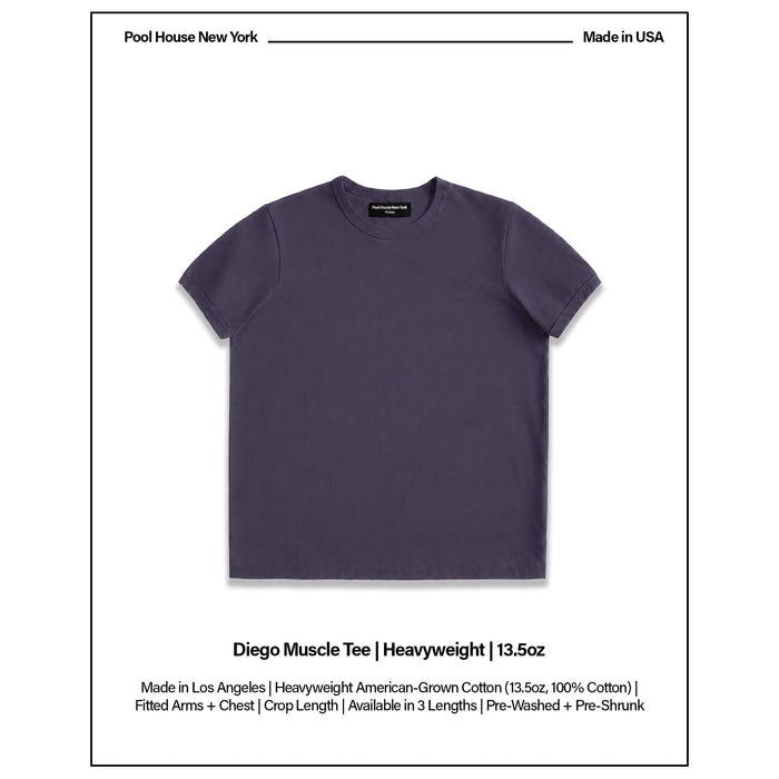 Diego Muscle Tee | Heavyweight | 13.5oz | Vintage T-Shirt Vintage Purple II