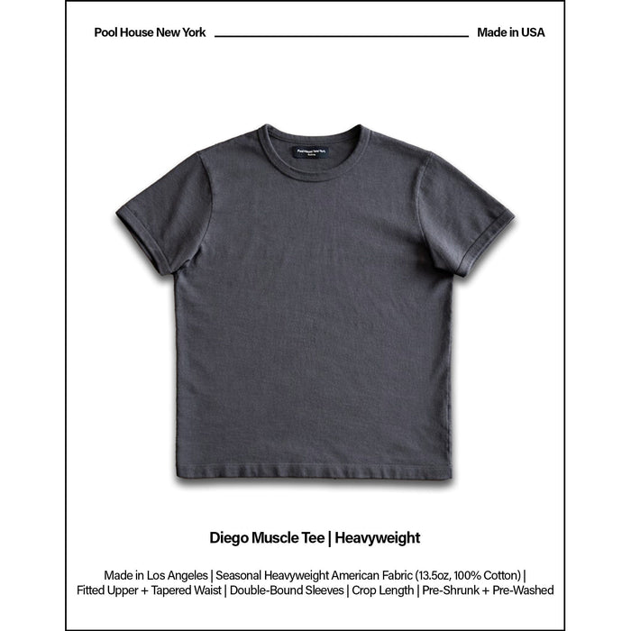 Diego Muscle Tee | Heavyweight | 13.5oz T-Shirt Dark Grey