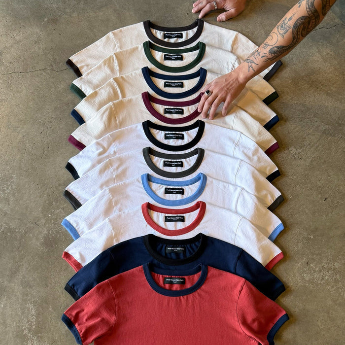 Diego Muscle Tee | Ringer T-Shirt PH Red | Navy