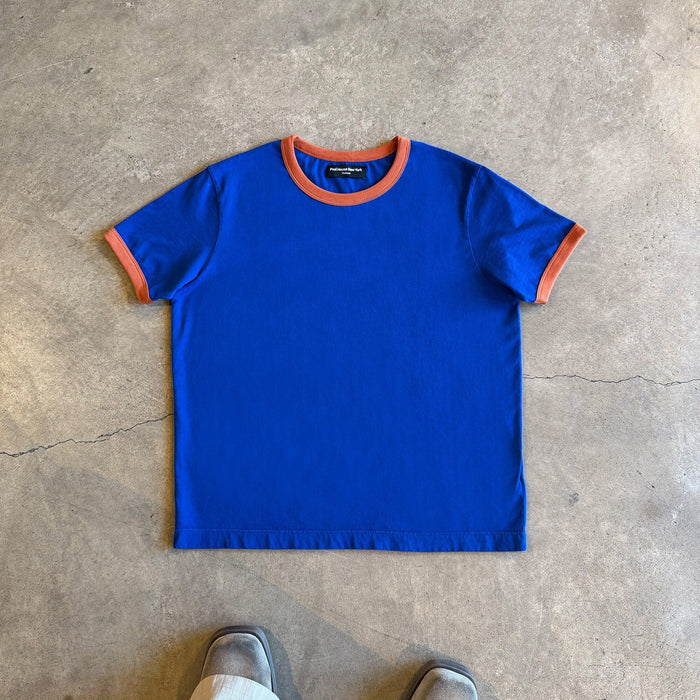 Diego Muscle Tee | Ringer T-Shirt NY Blue | Orange