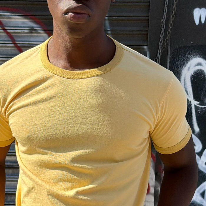 Diego Muscle Tee | Ringer T-Shirt Tonal Butter Yellow