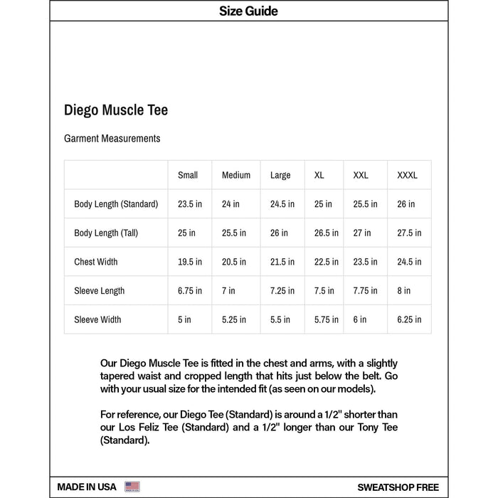 Diego Muscle Tee | Heavyweight | 13.5oz T-Shirt PH Red