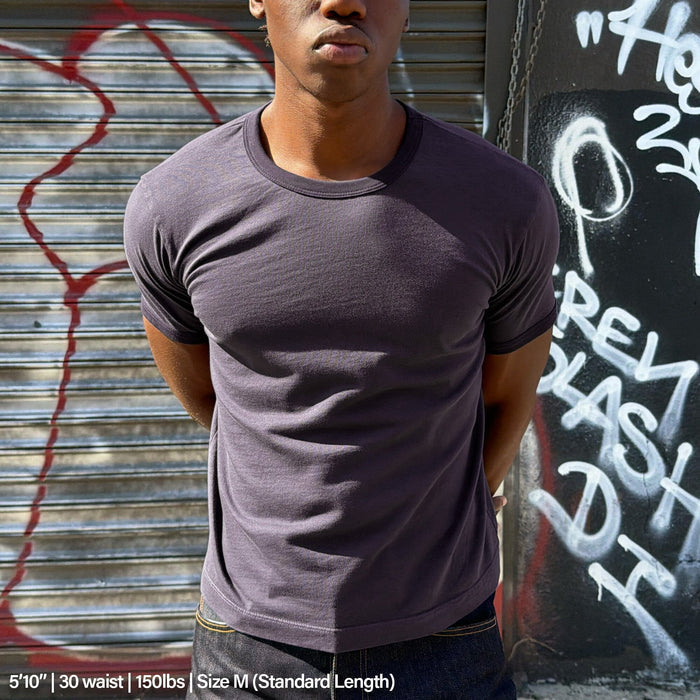 Diego Muscle Tee | Ringer T-Shirt Tonal Vintage Purple