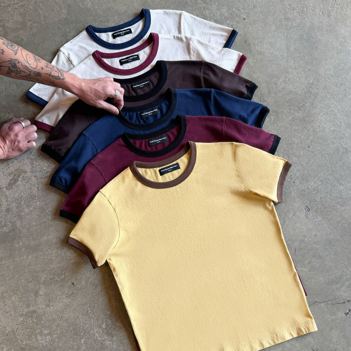 Diego Muscle Tee | Ringer T-Shirt Burgundy | Black