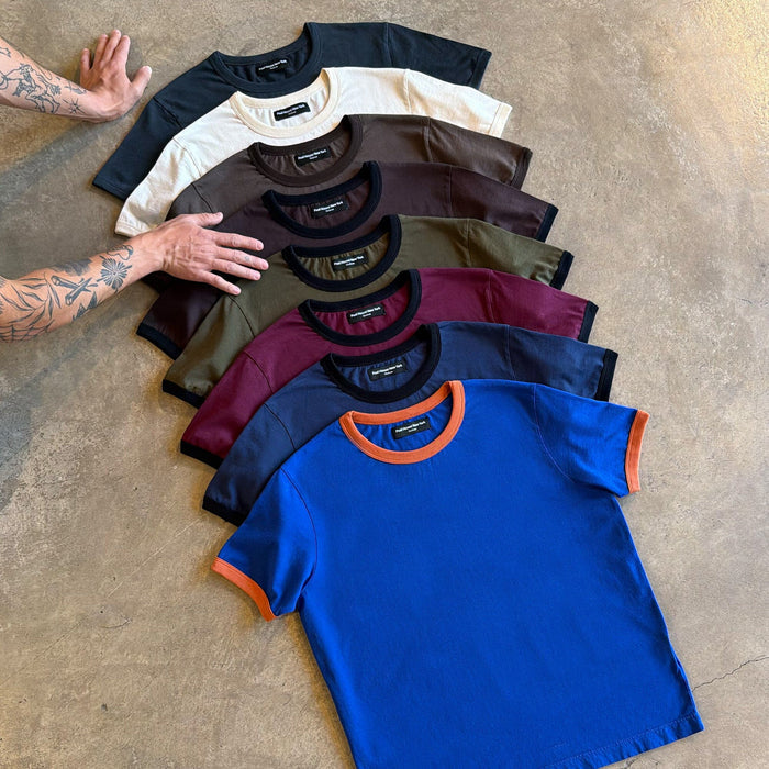 Diego Muscle Tee | Ringer T-Shirt Military Green | Black