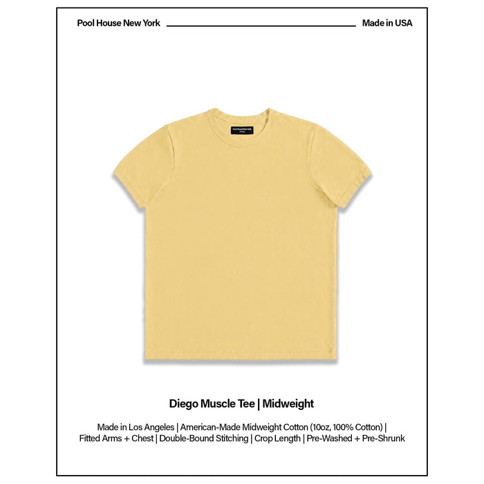 Diego Muscle Tee T-Shirt Butter Yellow
