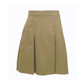 EDV TWILL KICK PLEAT SKIRTS-KHAKI