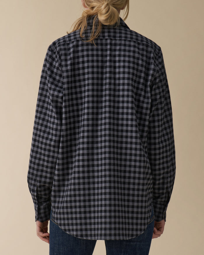 Elise Grey Black Flannel