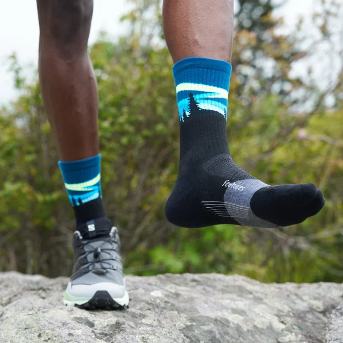 Feetures Trail | Max Cushion | Mini-Crew | Blue Aurora
