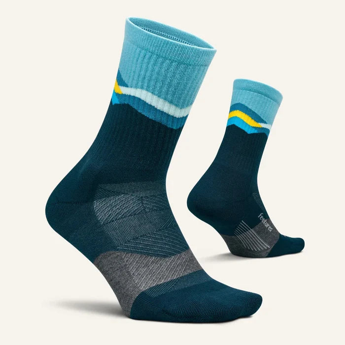 Feetures Trail | Max Cushion | Mini-Crew | Mountains High Blue