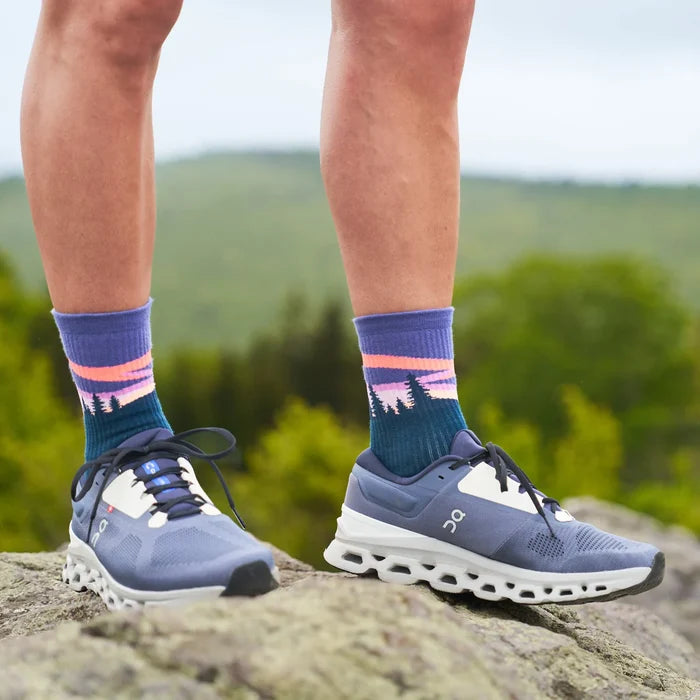 Feetures Trail | Max Cushion | Mini-Crew | Purple Aurora