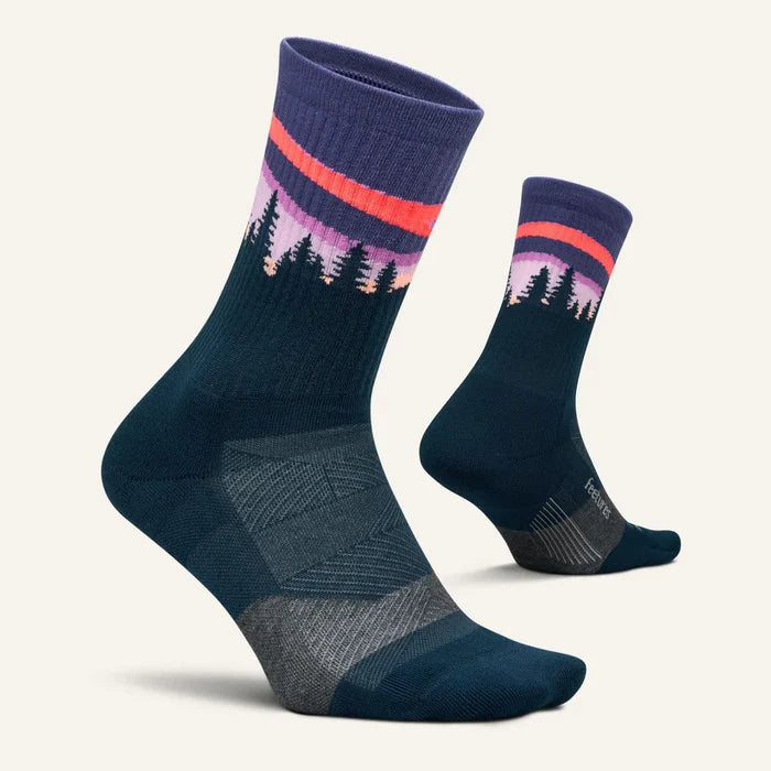 Feetures Trail | Max Cushion | Mini-Crew | Purple Aurora