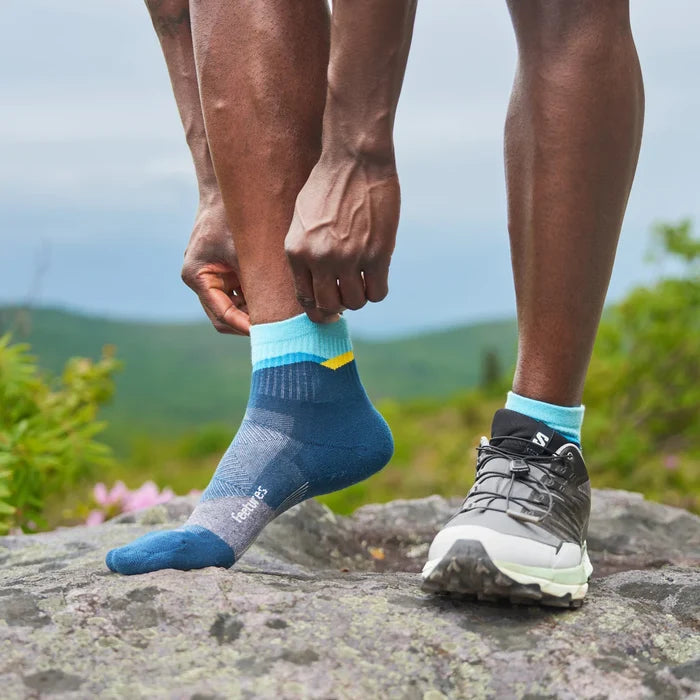 Feetures Trail | Max Cushion | Quarter Length | Mountain High Blue