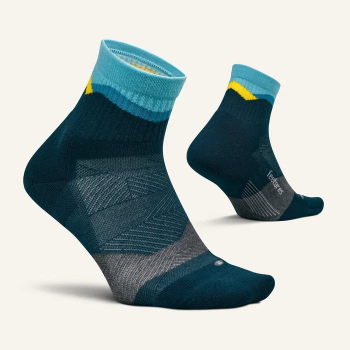Feetures Trail | Max Cushion | Quarter Length | Mountain High Blue
