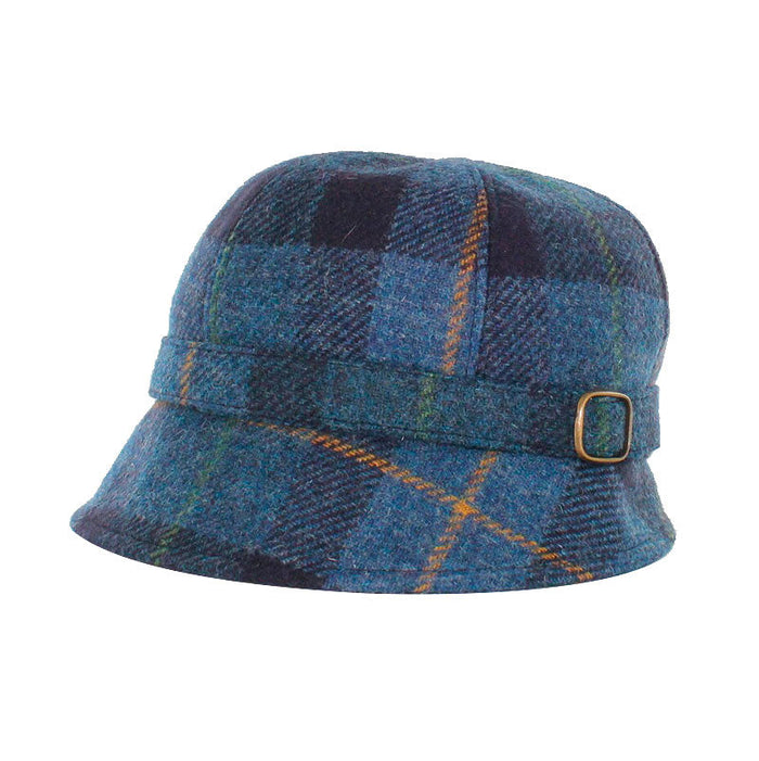 Flapper Cap - Navy/Blue Plaid