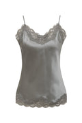 Floral Lace Silk Cami - Neutral Grey- Last Pieces!