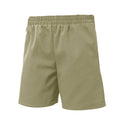 FULL ELASTIC PULL UP TWILL SHORTS-KHAKI