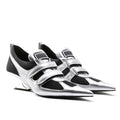 Futuristic Metallic Pointed Sneakers - Avant