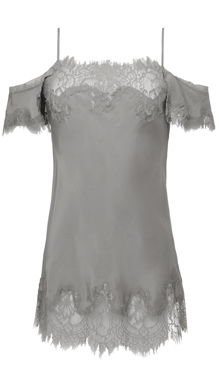 Gigi Lace Silk Cami * Steeple Grey - Last Pieces