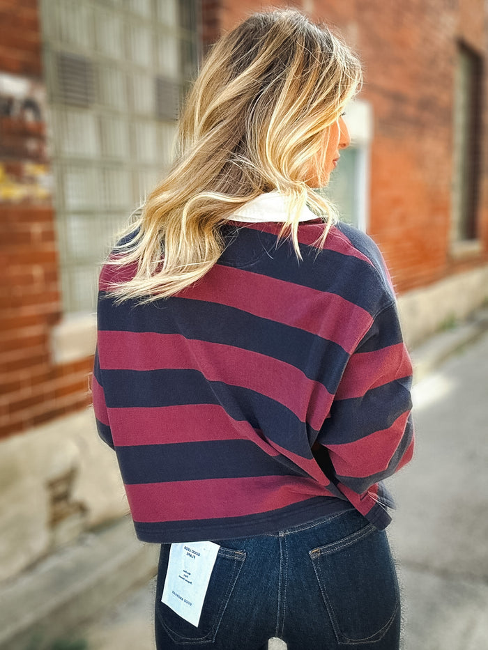 Good American The Cropped Rugby Polo