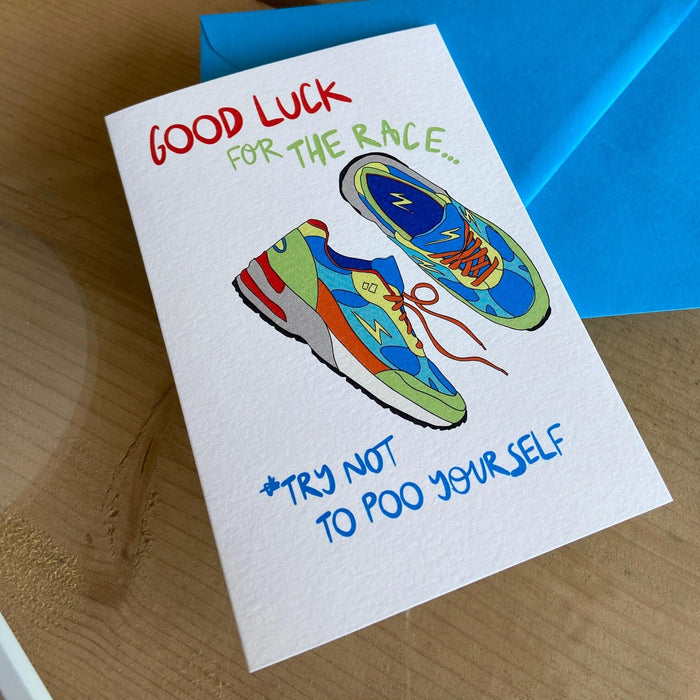 Good Luck ... Try Not to Poo Yourself | Greeting Card