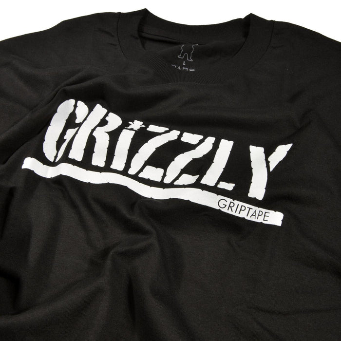grizzly t shirt script black