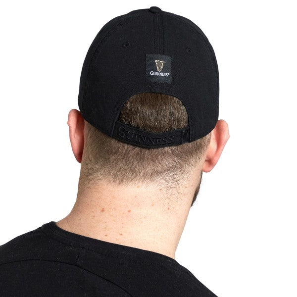 Guinness Black and Caramel Leather Patch Cap