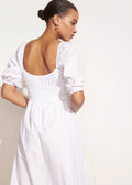 Harmonita Midi Dress (plain white)