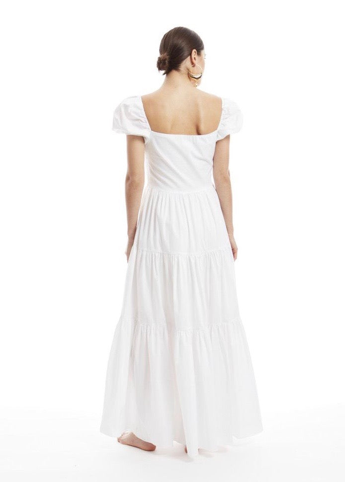 Hart Midi Dress (White)