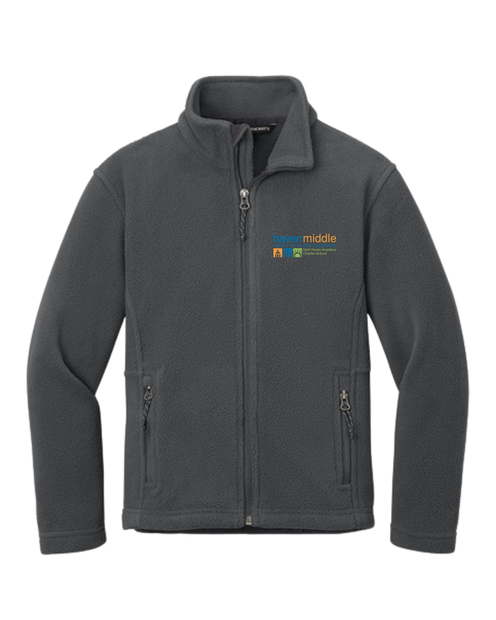 HAVEN ACADEMY MIDDLE SCHOOL FULL ZIP POLAR FLEECE-IRON GREY