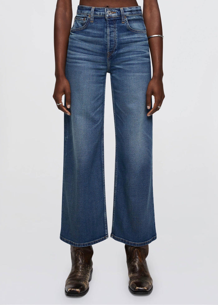 High Rise Wide Leg Crop (Crafted Indigo)