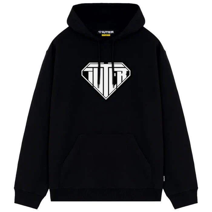 Iuter logo hoodie black