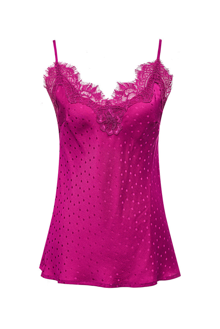 Jacquard Claire Cami Fuchsia