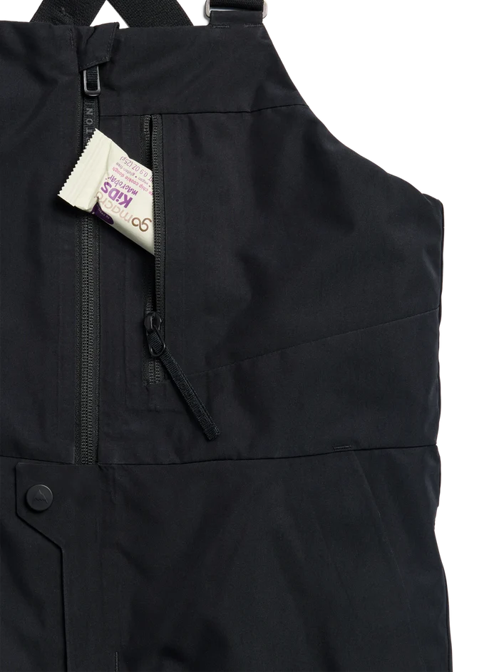 Product image of Kids' Burton Powline GORE-TEX 2L Bib Pants[Variant:True Black]