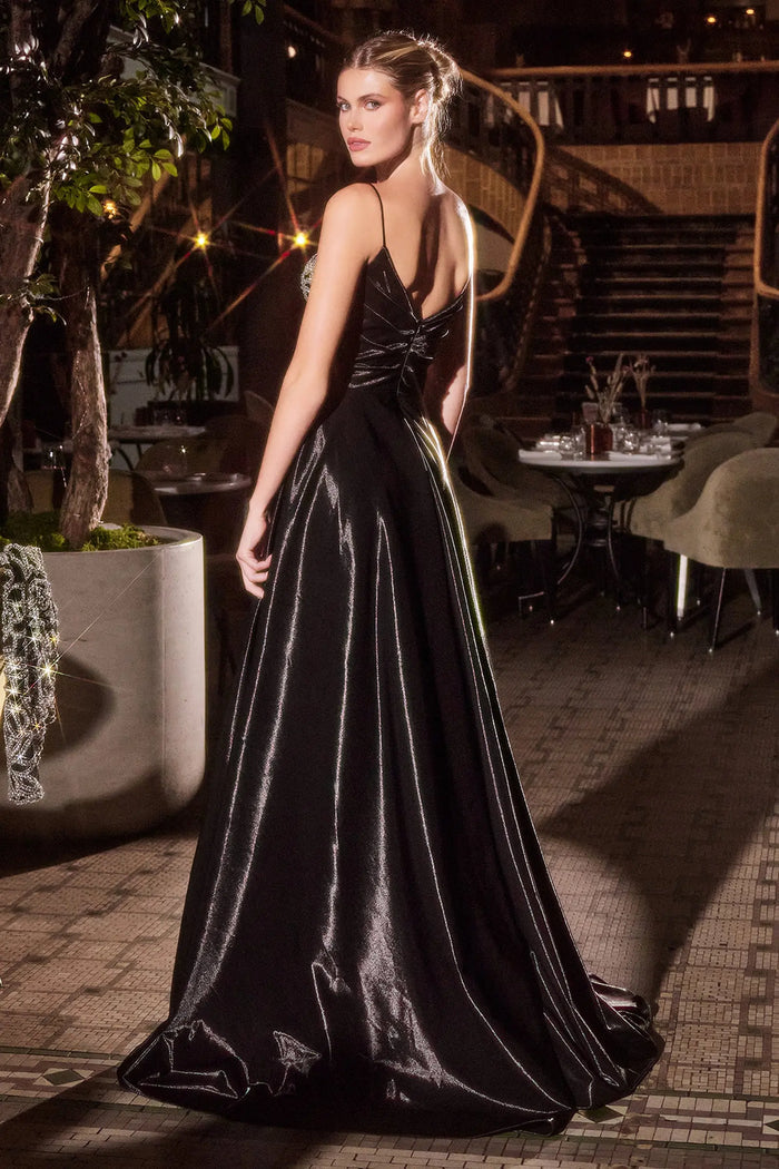 Ladivine J882 Slit Leg Dress with Removable Jacket - NORMA REED