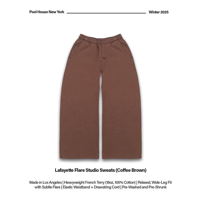 Lafayette Flare Studio Pants (Sweats) Coffee Brown