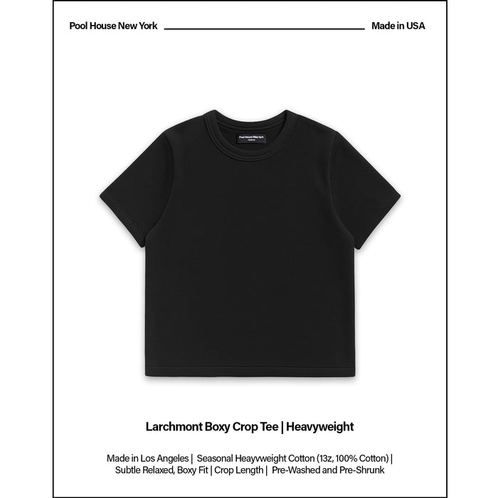 Larchmont Boxy Crop Tee | Heavyweight '25 T-Shirt Classic Black