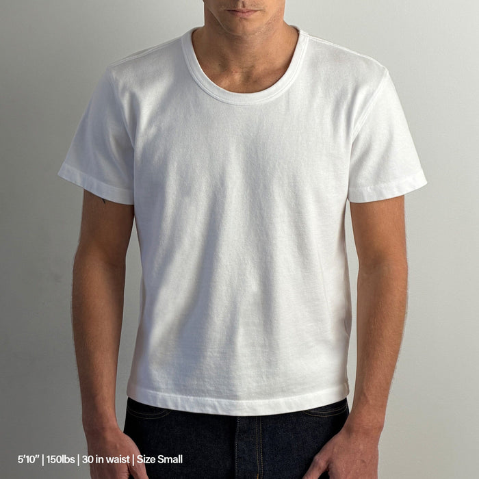 Larchmont Boxy Crop Tee | Heavyweight '25 T-Shirt Classic White