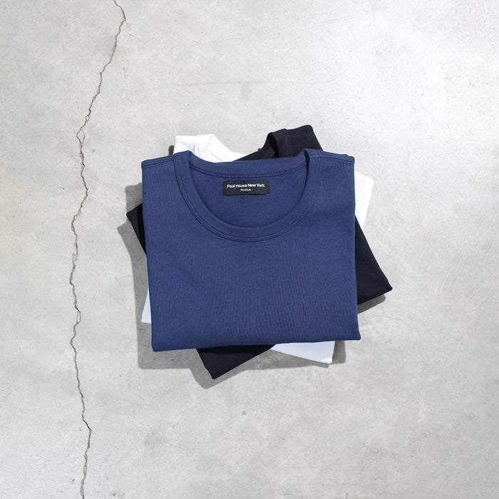 The Larchmont Super-Crop Tee | Heavyweight T-Shirt Classic Navy