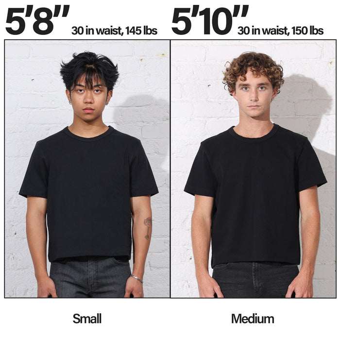 The Larchmont Super-Crop Tee | Loopwheel T-Shirt Classic Black