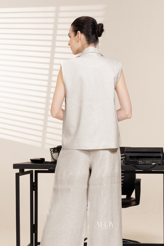 Linen formal pant set