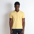 Los Feliz Crop Muscle Polo Shirt T-Shirt Butter Yellow