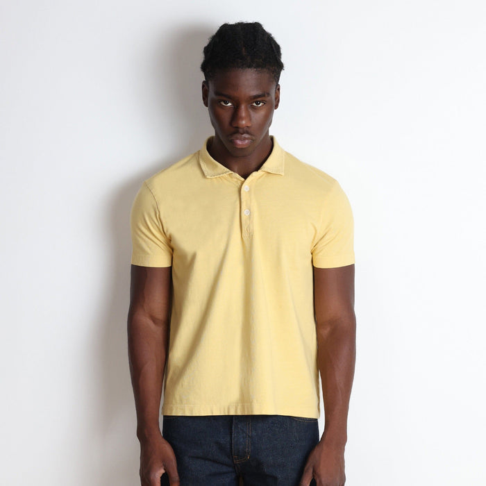 Los Feliz Crop Muscle Polo | Lightknit T-Shirt Butter Yellow