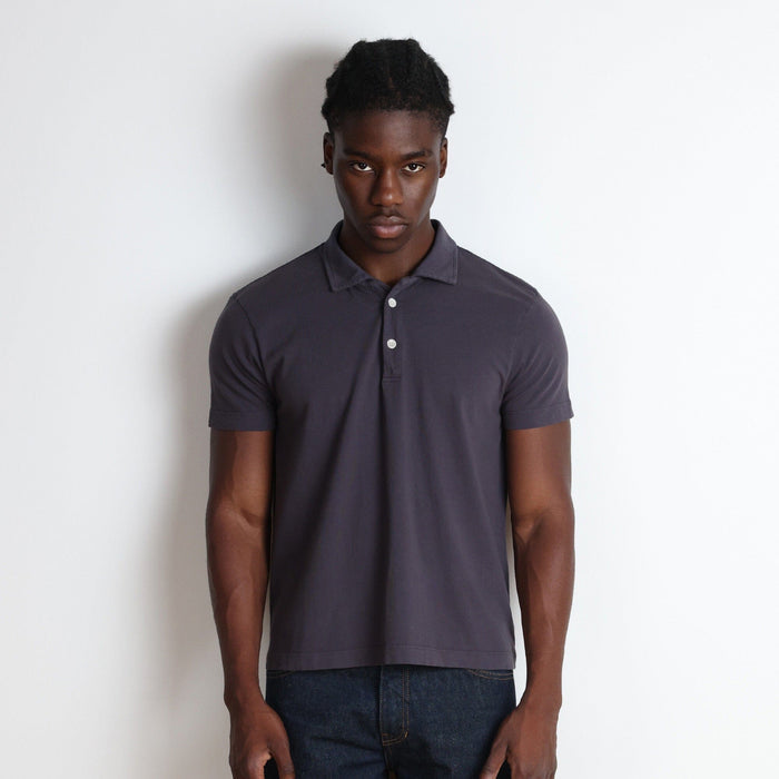 Los Feliz Crop Muscle Polo | Lightknit T-Shirt Vintage Purple II