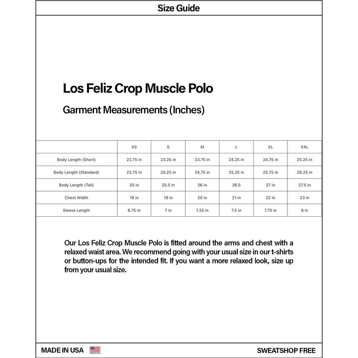 Los Feliz Crop Muscle Polo | Heavyknit T-Shirt Vintage Navy