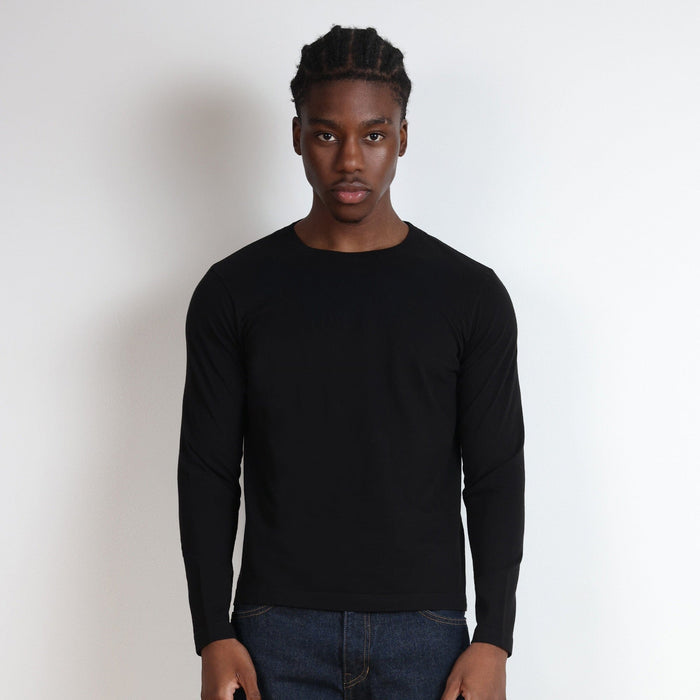 Los Feliz Crop Muscle Tee II | Long Sleeve T-Shirt Classic Black